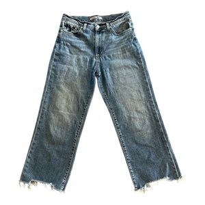 Joe's High Rise Wide Leg Jeans with Raw Hem